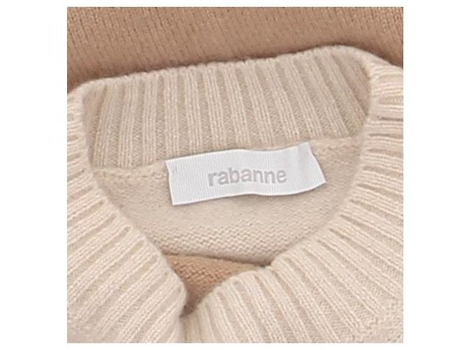 Paco Rabanne Zweifarbiger Wollpullover Beige - Ansicht 6