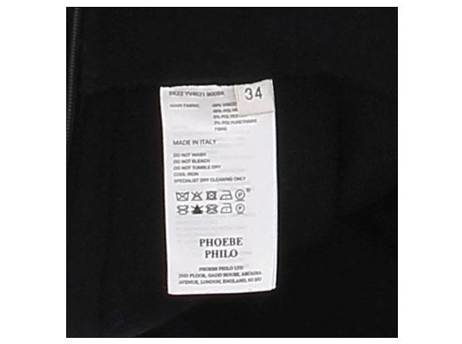 Phoebe Philo Schwarze Hose aus Polyamid Größe 34 - Ansicht 6