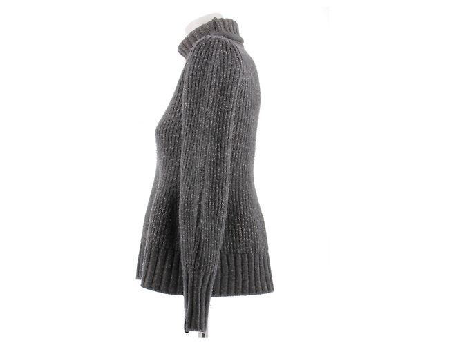 Louis Vuitton Suéter de cuello alto gris - vista 4
