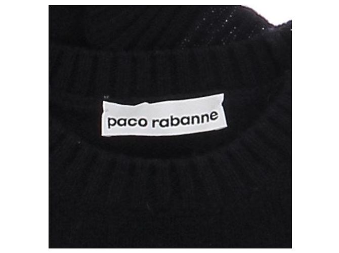 Paco Rabanne Strickpullover mit Ausschnitt Blau Navy XS Marineblau - Ansicht 5