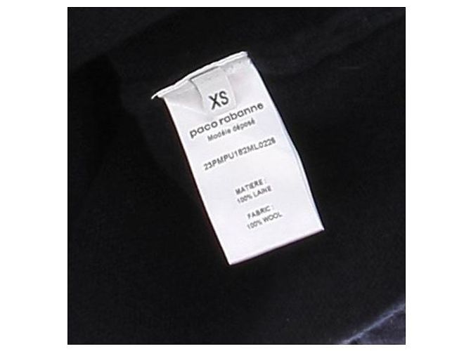 Paco Rabanne Strickpullover mit Ausschnitt Blau Navy XS Marineblau - Ansicht 6