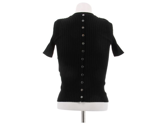 Paco Rabanne Top nero a maniche corte - vista 2