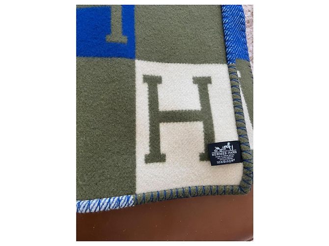 Couverture Hermès Avalon III - Bleu/Gris/Olive - vista 10