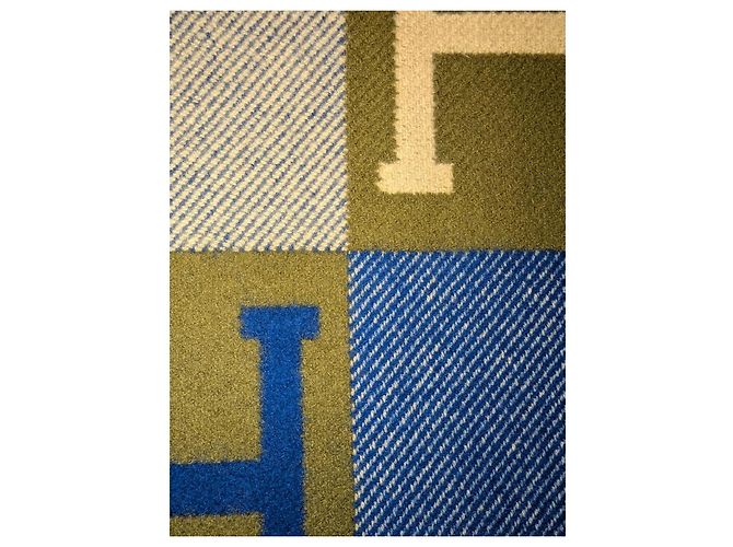 Couverture Hermès Avalon III - Bleu/Gris/Olive - vista 4