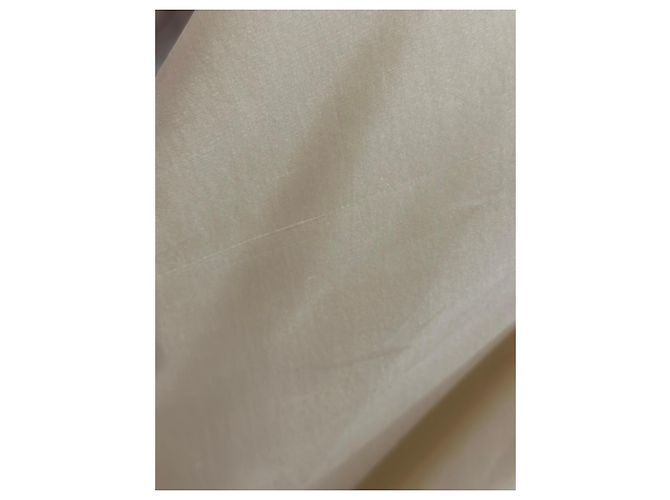 Hermès Camisón de seda Beige Crudo Crema Blanco roto - vista 11