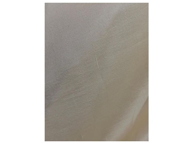 Hermès Camisón de seda Beige Crudo Crema Blanco roto - vista 12