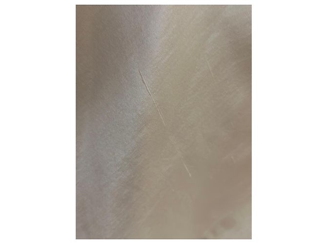 Hermès Camisón de seda Beige Crudo Crema Blanco roto - vista 13