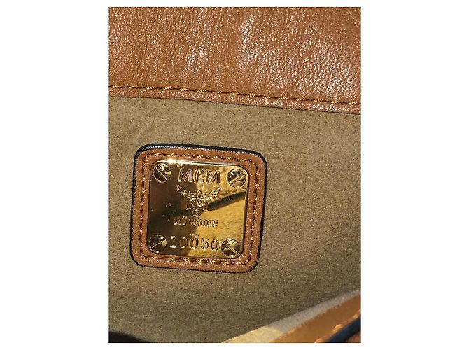Clutch MCM Visetos in pelle Marrone - vista 14