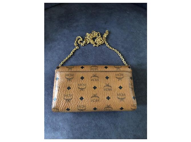 Clutch MCM Visetos in pelle Marrone - vista 8