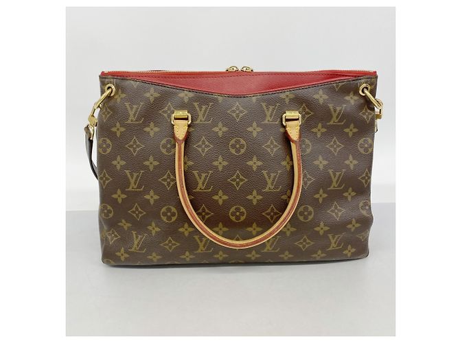 Borsa Pallas Monogram Louis Vuitton Marrone Fuschia - vista 11