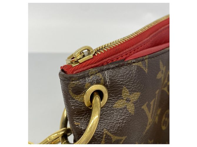 Borsa Pallas Monogram Louis Vuitton Marrone Fuschia - vista 8
