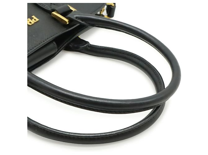 Borsa a mano/borsa a spalla in pelle Saffiano Prada Nero - vista 5
