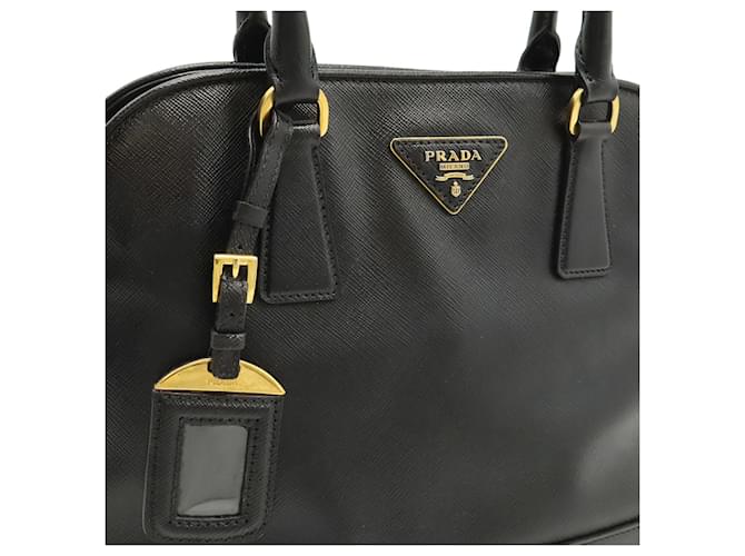 Borsa a mano Prada Saffiano nera Nero - vista 10