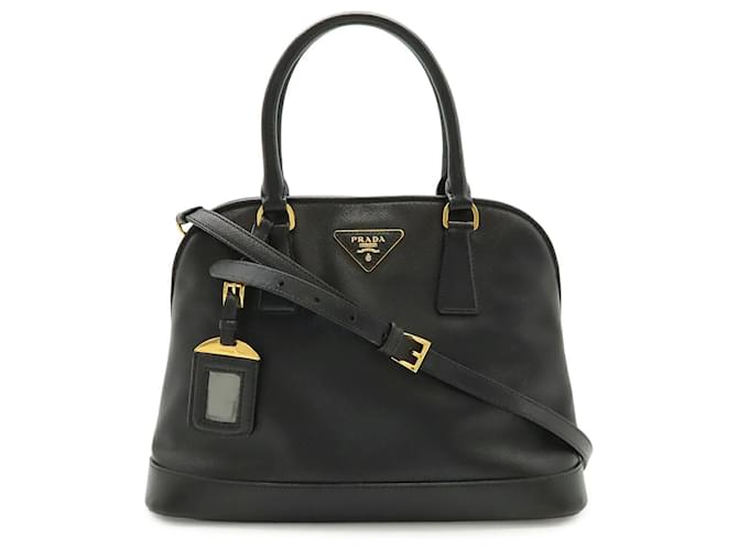 Borsa a mano Prada Saffiano nera Nero - vista 2