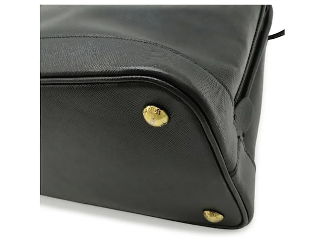 Borsa a mano Prada Saffiano nera Nero - vista 4