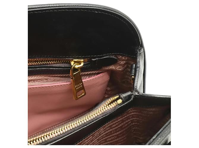 Borsa a mano Prada Saffiano nera Nero - vista 7