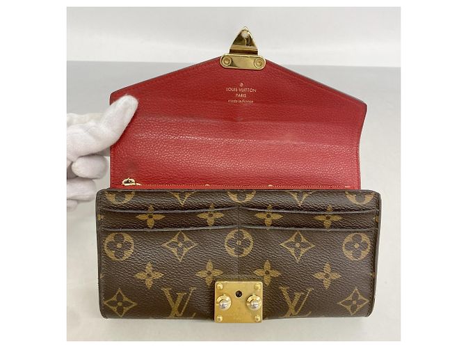 Cartera Larga Pallas Monogram Louis Vuitton Castaño Fucsia - vista 10