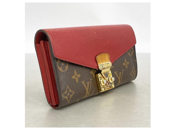 Cartera Larga Pallas Monogram Louis Vuitton Castaño Fucsia - vista 2