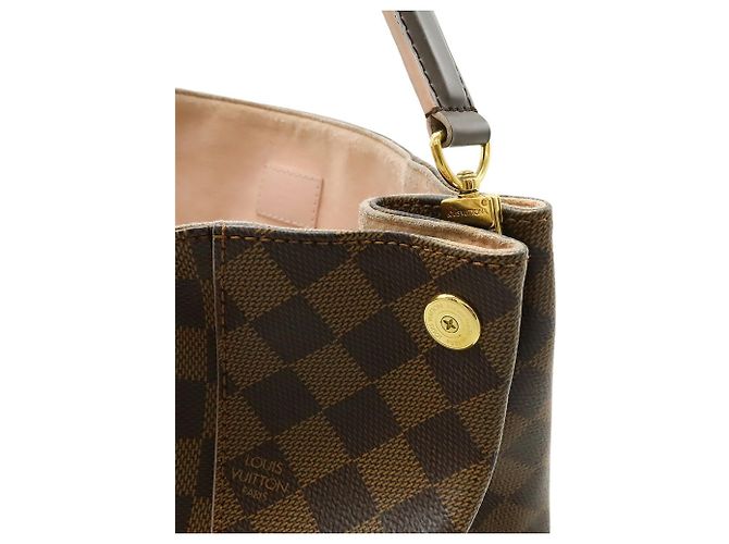 Borsa a spalla Hobo Damier Caissa di Louis Vuitton Marrone Rosa Damier ebene - vista 6