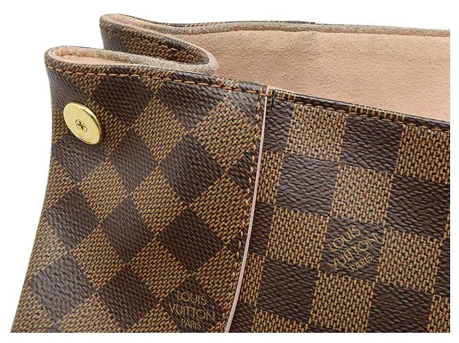 Borsa a spalla Hobo Damier Caissa di Louis Vuitton Marrone Rosa Damier ebene - vista 9