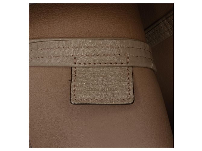 Bolsa Spin média em camurça marrom Chloé Taupe - vista 5