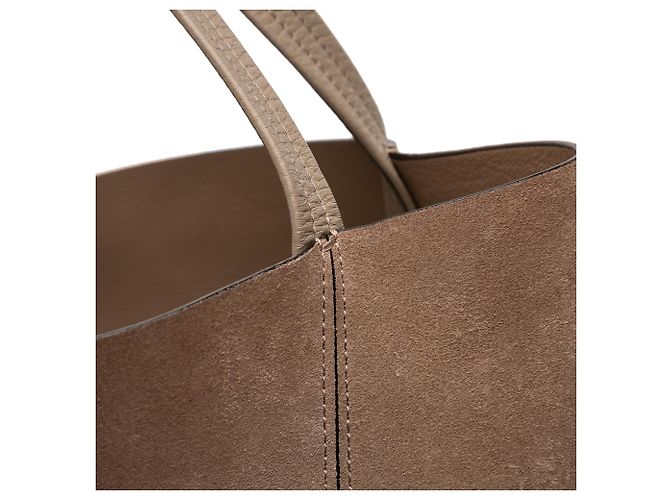 Bolsa Spin média em camurça marrom Chloé Taupe - vista 7