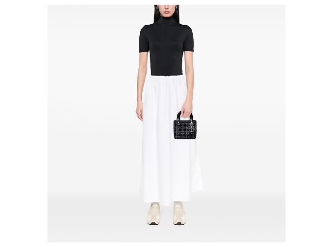Dior Mini Nero in Velluto Cannage Decorato con Strass Lady Dior - vista 6