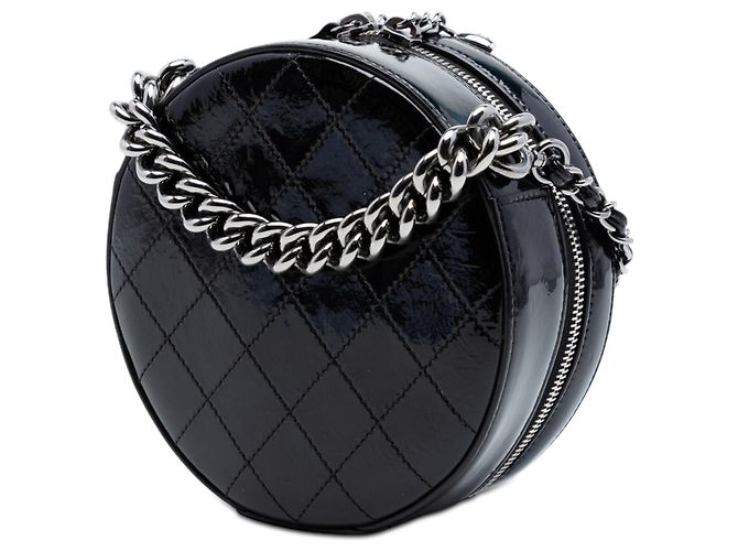 Borsa rotonda in vernice nera CC di Chanel Nero - vista 2