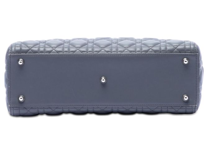 Dior Grau Große Lammleder Cannage Lady Dior Braun Anthrazitgrau - Ansicht 3