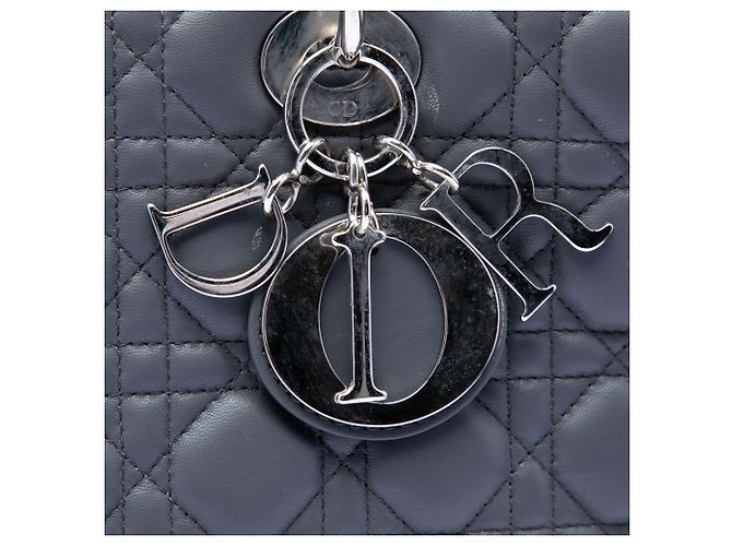 Dior Grau Große Lammleder Cannage Lady Dior Braun Anthrazitgrau - Ansicht 5