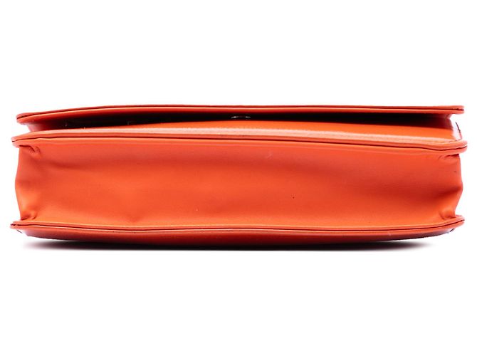 Wallet On Chain Chanel Orange CC Geldbörse aus Lackcaviar mit Kette Rot - Ansicht 3