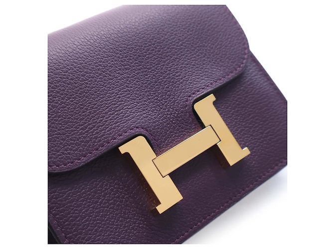 Portafoglio Slim Constance Evercolor Viola Hermès Porpora Viola scuro - vista 11