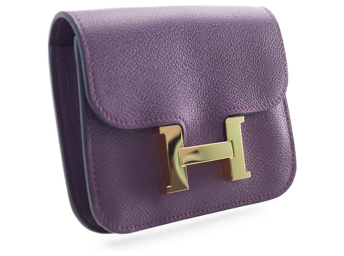 Portafoglio Slim Constance Evercolor Viola Hermès Porpora Viola scuro - vista 2