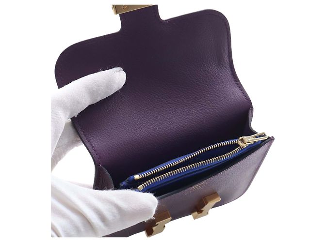 Portafoglio Slim Constance Evercolor Viola Hermès Porpora Viola scuro - vista 7