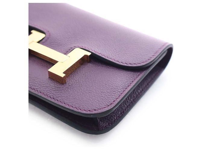Portafoglio Slim Constance Evercolor Viola Hermès Porpora Viola scuro - vista 8