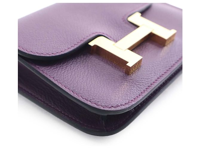 Portafoglio Slim Constance Evercolor Viola Hermès Porpora Viola scuro - vista 9