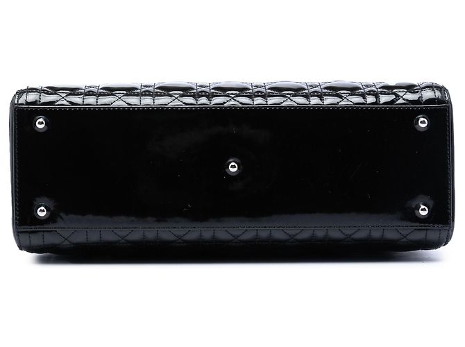 Dior Schwarz Große Lackleder Cannage Lady Dior - Ansicht 3