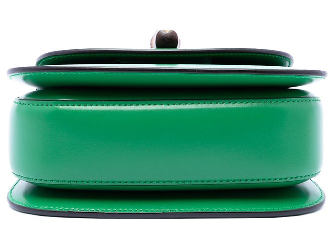 Bamboo Bolsa de mão mini de couro verde Gucci 1947 com alça de bambu - vista 4
