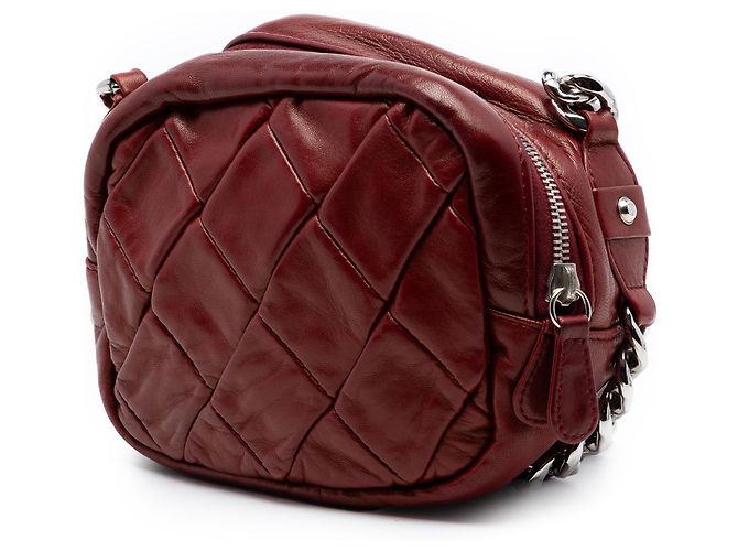 Camera Borsa a tracolla in pelle di agnello trapuntata rossa CC di Chanel Rosso Bordò - vista 2