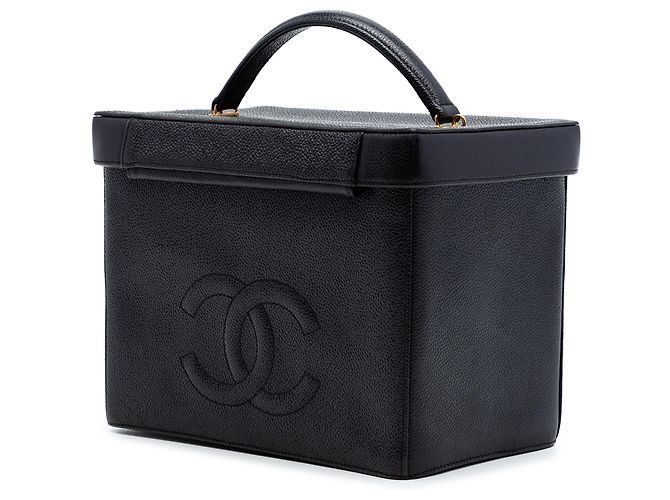 Borsa Vanity Turnlock Caviar Nera CC di Chanel Nero - vista 2