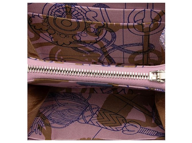 Silk In Billetera compacta de seda Epsom azul Hermès - vista 4
