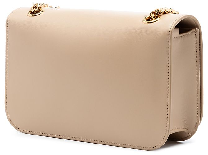 Céline Celine Borsa a Tracolla Triomphe in Pelle di Vitello Beige Medio - vista 2