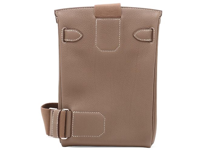 Hermès Zaino PM Kelly Hac in Togo Marrone Taupe - vista 2
