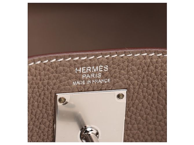 Hermès Zaino PM Kelly Hac in Togo Marrone Taupe - vista 5