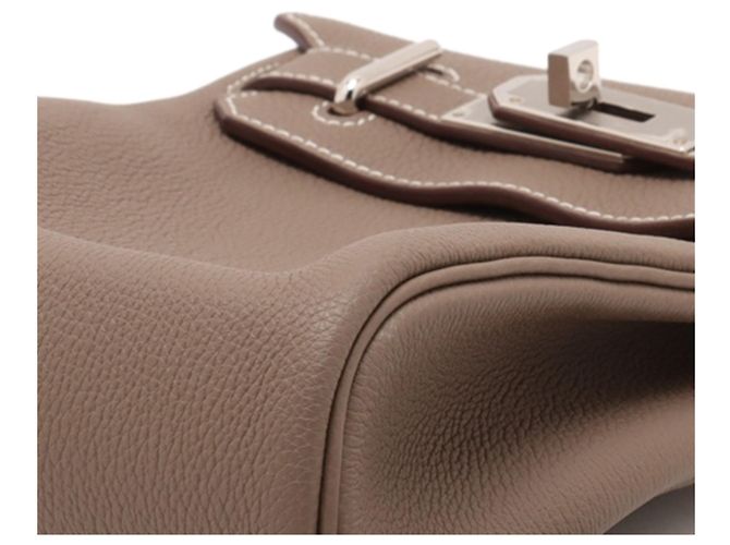 Hermès Zaino PM Kelly Hac in Togo Marrone Taupe - vista 8