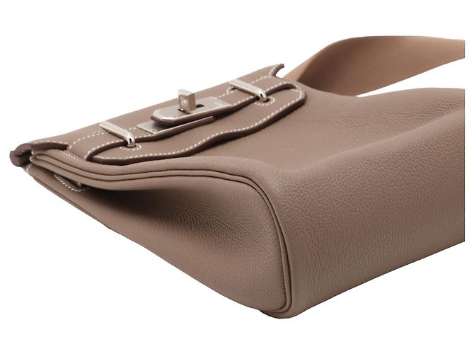 Hermès Zaino PM Kelly Hac in Togo Marrone Taupe - vista 9