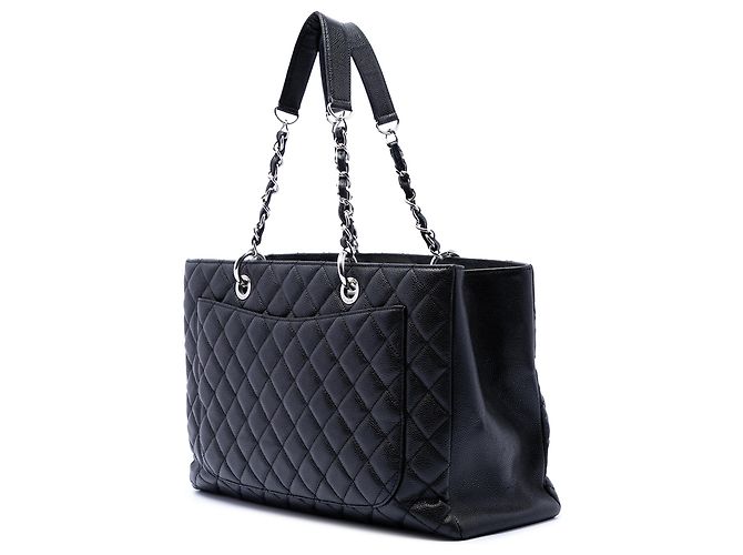 Chanel Große Einkaufstasche XL aus schwarzem Kaviar - Ansicht 2