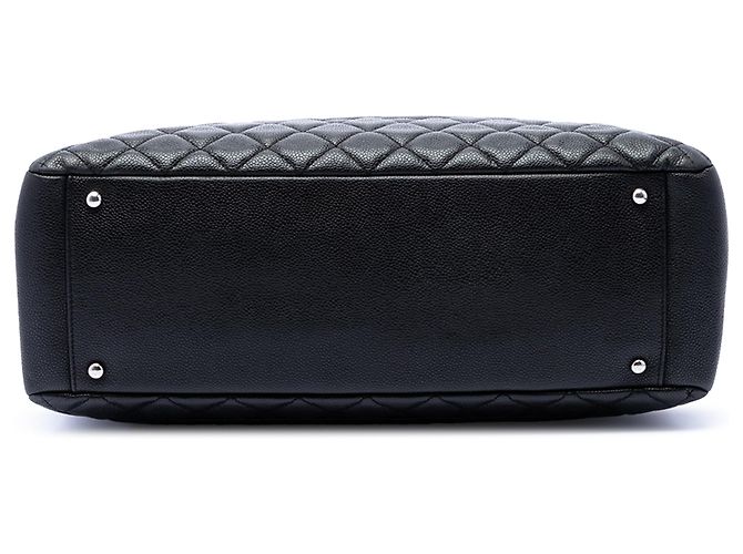 Chanel Große Einkaufstasche XL aus schwarzem Kaviar - Ansicht 3
