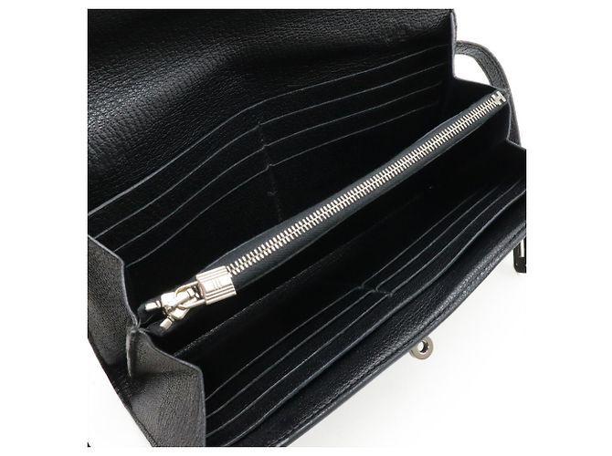 Cartera bi-fold larga Kelly de Hermès Negro - vista 6