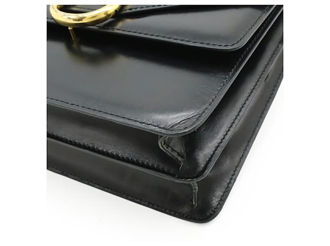Céline Borsa Gancini Double Flap CELINE Nero - vista 4